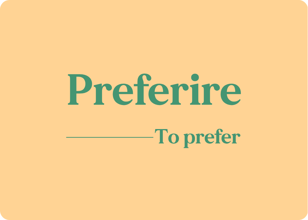 Preferire: Verb Conjugation