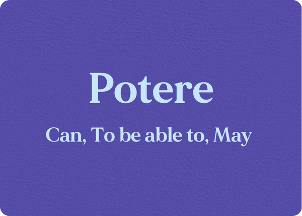 Potere: Verb Conjugation
