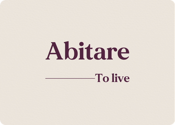 Abitare: Verb Conjugation