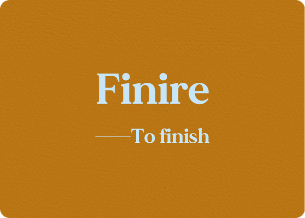 Finire: Verb Conjugation