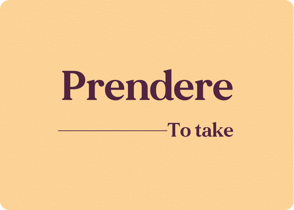 Prendere: Verb Conjugation