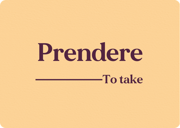Prendere: Verb Conjugation