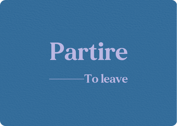Partire: Verb Conjugation