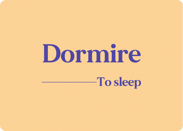 Dormire: Verb Conjugation
