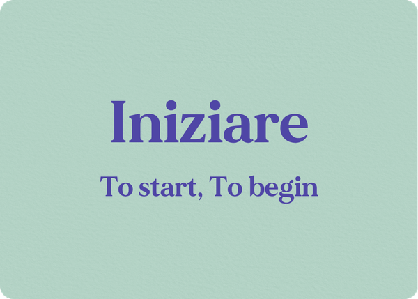 Iniziare: Verb Conjugation