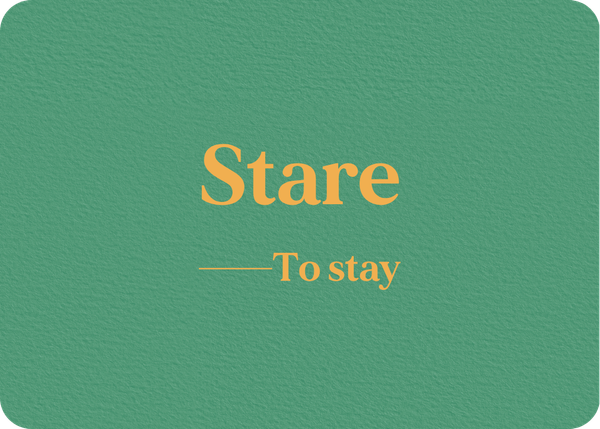 Stare: Verb Conjugation